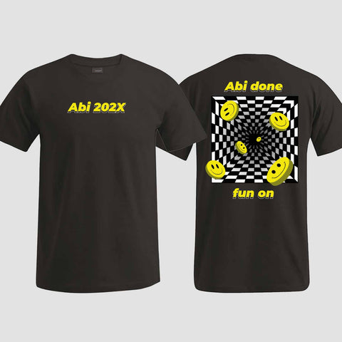 1054 "Abi done" Abi T-Shirt beidseitig bedruckt