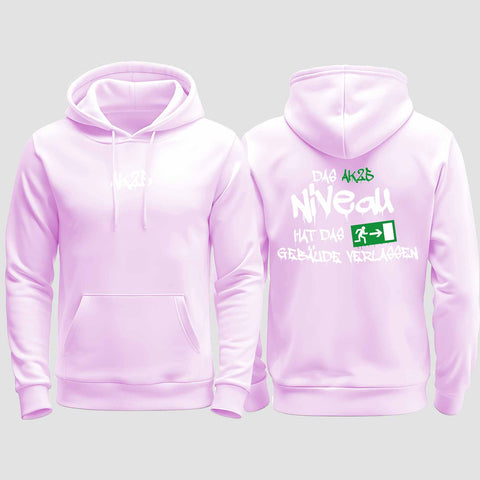 1035 "das Niveau" Abschluss regular College Hoodie beidseitig bedruckt