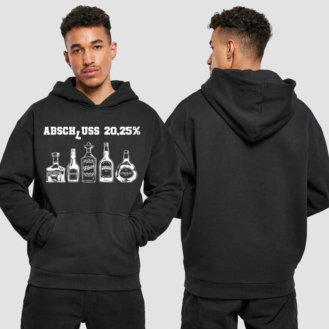 1039 "Abschluss 20,25%" Abschluss Premium Oversize Hoodie einseitig bedruckt