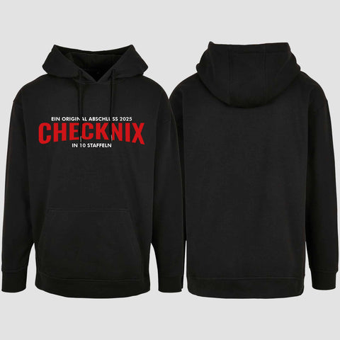 1029 "CHECKNIX" Abschluss Oversize Hoodie einseitig bedruckt