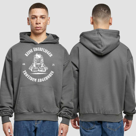 1043 "keine Überflieger" Abschluss Premium Oversize Hoodie einseitig bedruckt
