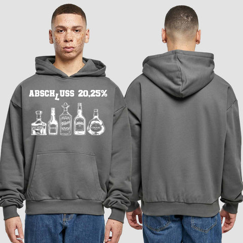 1039 "Abschluss 20,25%" Abschluss Premium Oversize Hoodie einseitig bedruckt