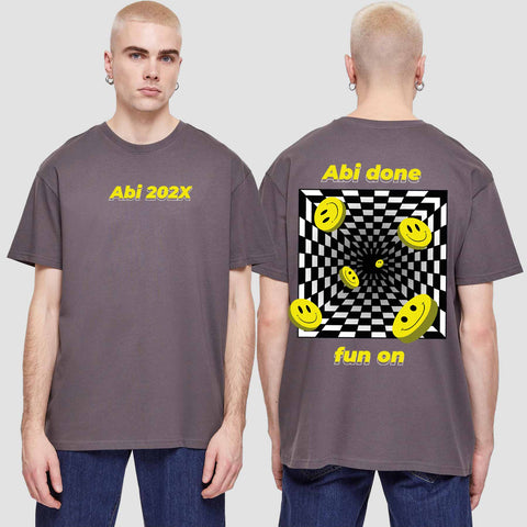 1054 "Abi done" Abi Oversize T-Shirt beidseitig bedruckt