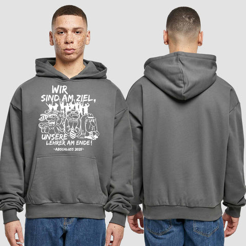 1044 "Lehrer am Ende" Abschluss Premium Oversize Hoodie einseitig bedruckt