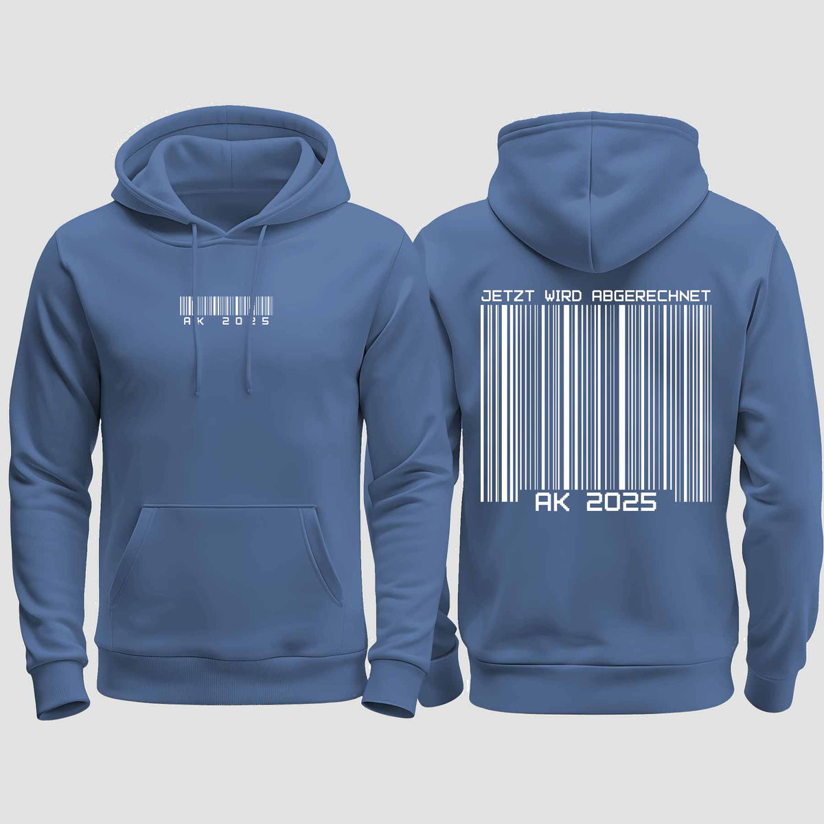 1027 "Abschluss" Abschluss regular College Hoodie beidseitig bedruckt