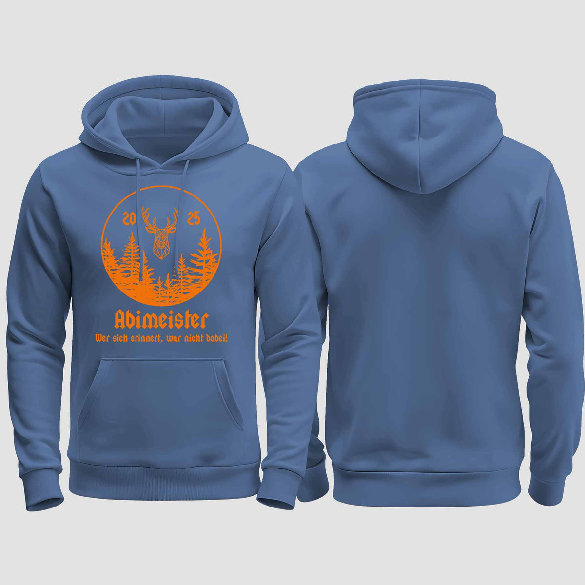 1004 "Abimeister" Abi regular College Hoodie einseitig bedruckt