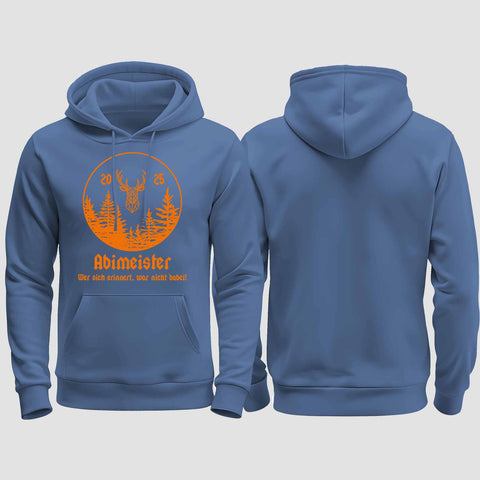 1004 "Abimeister" Abi regular College Hoodie einseitig bedruckt
