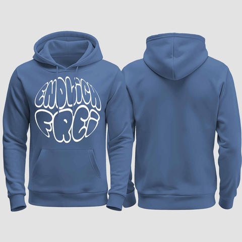 1034 "Endlich frei" Abi/Abschluss regular College Hoodie einseitig bedruckt