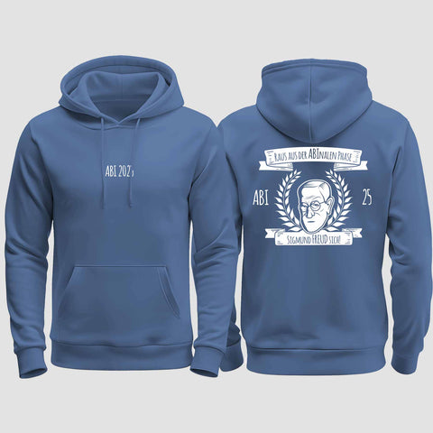 1007 "Abinale Phase" Abi regular College Hoodie beidseitig bedruckt