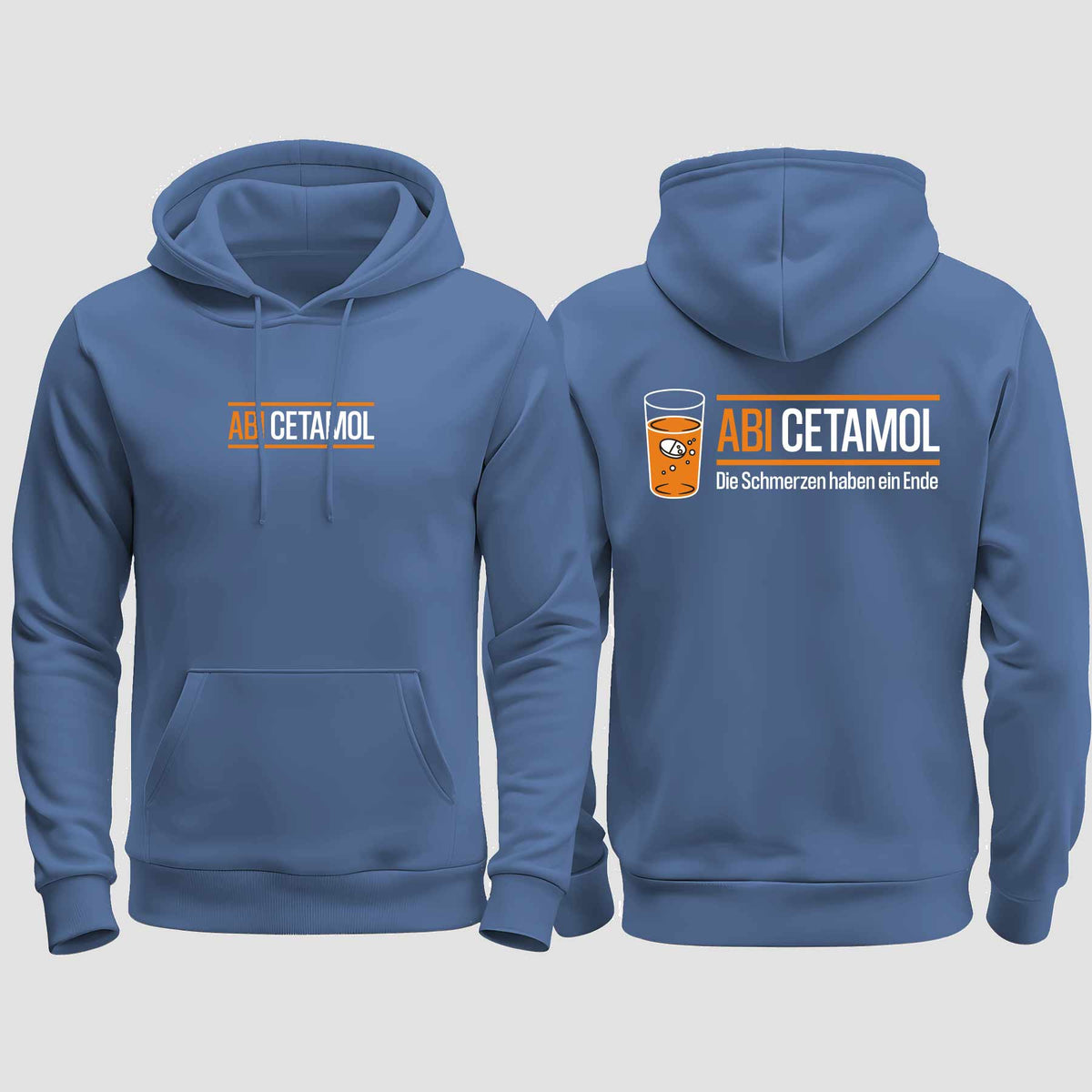 1002 "Abicetamol" Abi regular College Hoodie beidseitig bedruckt