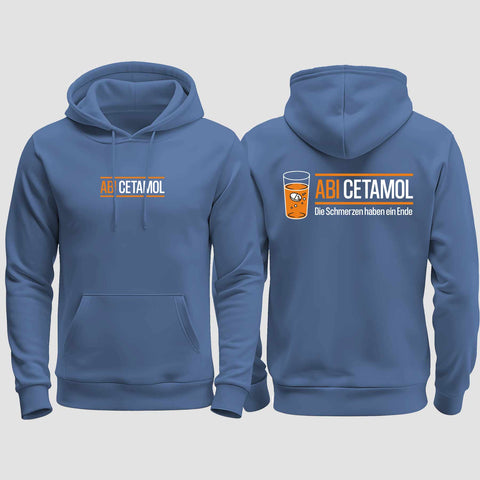 1002 "Abicetamol" Abi regular College Hoodie beidseitig bedruckt