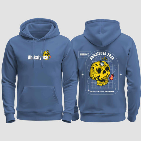 1056 "Abikalypse" Abi regular College Hoodie beidseitig bedruckt