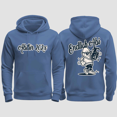 1060 "Endlich Abi" Abschluss regular College Hoodie beidseitig bedruckt