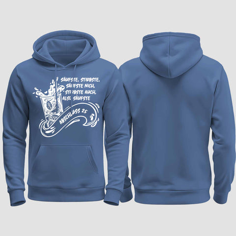 1048 "Säufste" Abschluss regular College Hoodie einseitig bedruckt