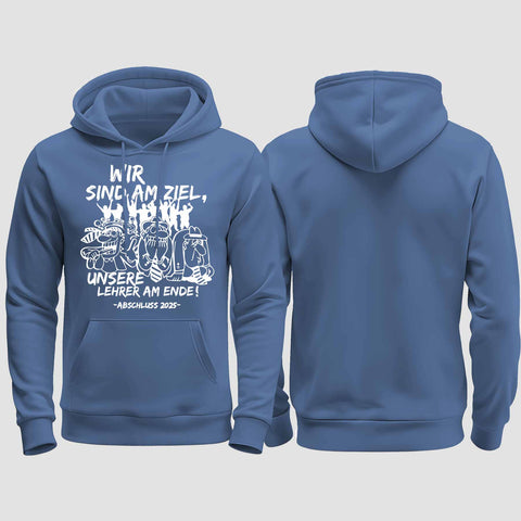 1044 "Lehrer am Ende" Abschluss regular College Hoodie einseitig bedruckt