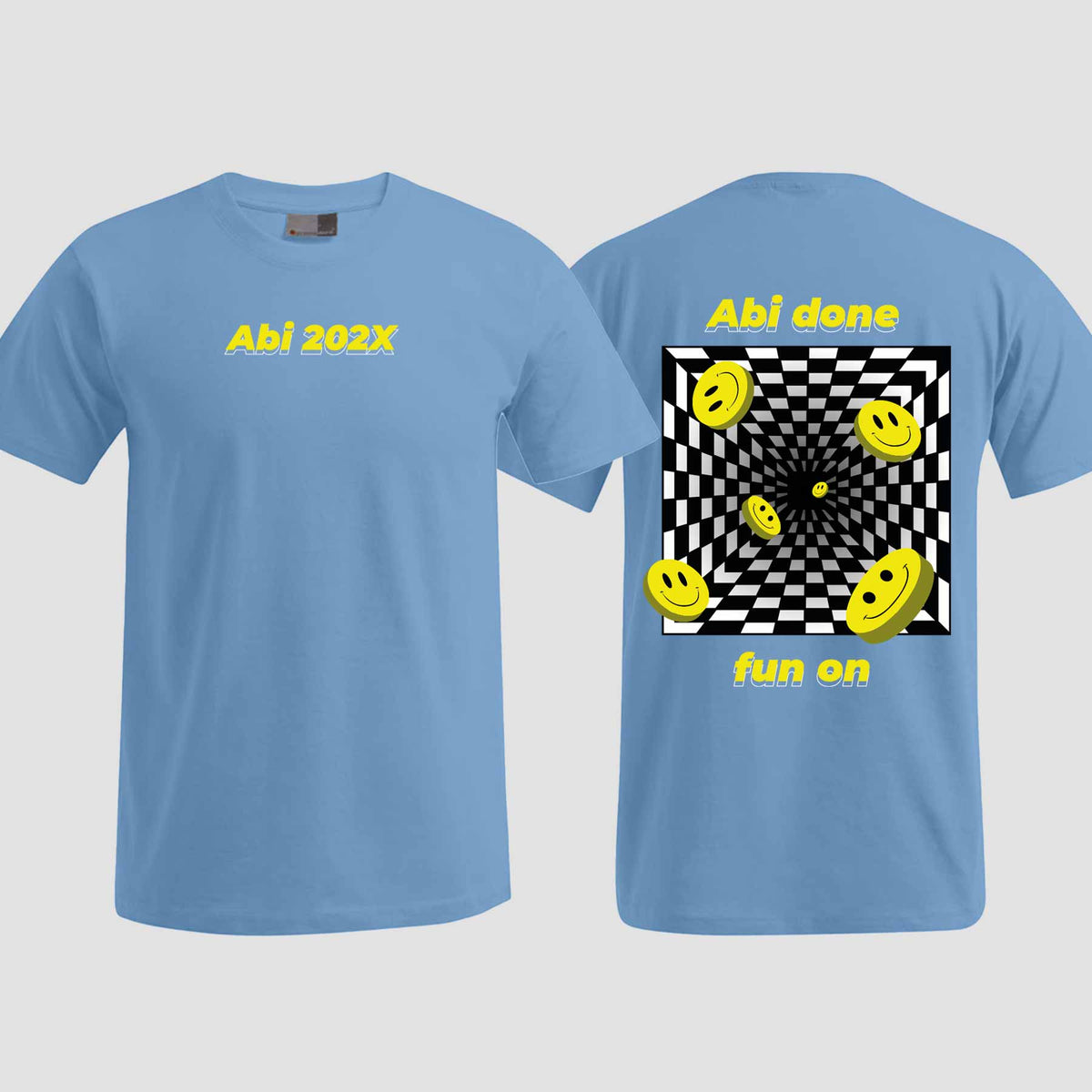 1054 "Abi done" Abi T-Shirt beidseitig bedruckt