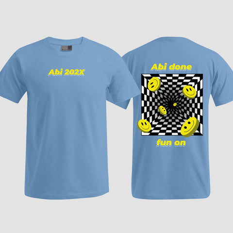 1054 "Abi done" Abi T-Shirt beidseitig bedruckt