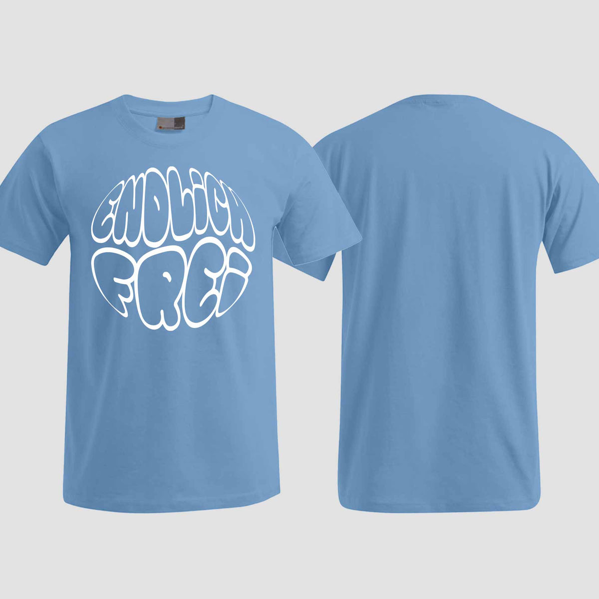1034 "Endlich frei" Abschluss ABI T-Shirt einseitig bedruckt