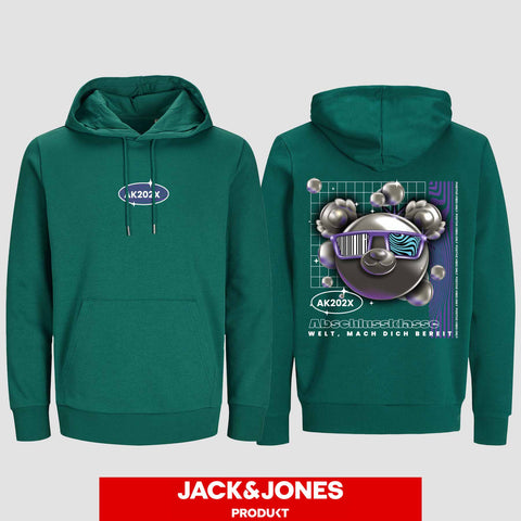 1055 "Welt, mach dich bereit" Abschluss Hoodie by Jack&Jones beidseitig bedruckt