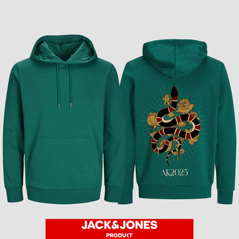 1042 "Snake Streetwear" Abschluss Hoodie by Jack&Jones einseitig bedruckt