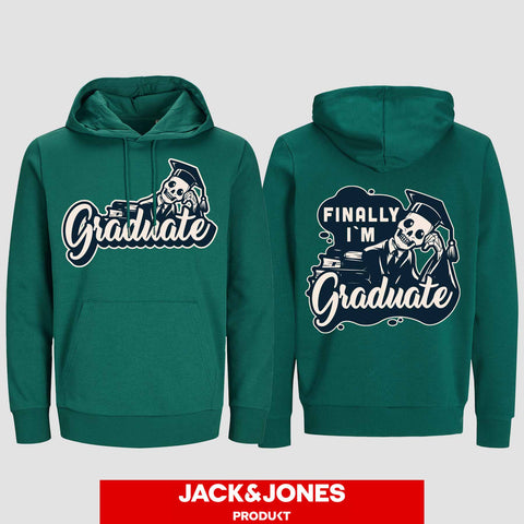 1059 "Graduate" ABI / Abschluss Hoodie by Jack&Jones beidseitig bedruckt