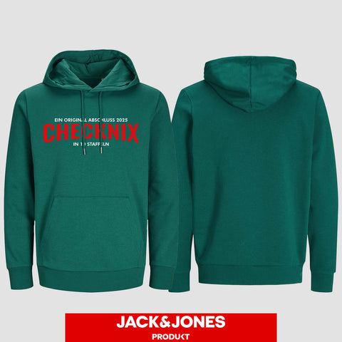 1029 "CHECKNIX" Abschluss Hoodie by Jack&Jones einseitig bedruckt
