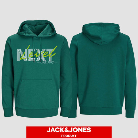 1045 "Next Level" Abschluss Hoodie by Jack&Jones einseitig bedruckt