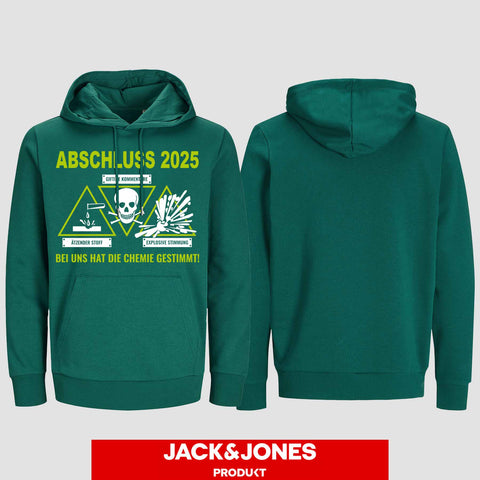 1032 "Chemie" Abschluss Hoodie by Jack&Jones einseitig bedruckt