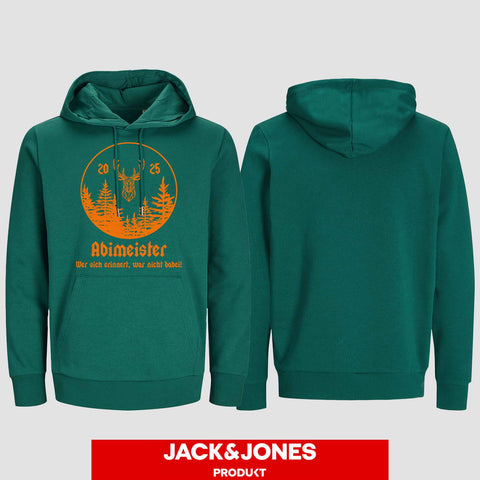 1004 "Abimeister" Abi Hoodie by Jack&Jones einseitig bedruckt