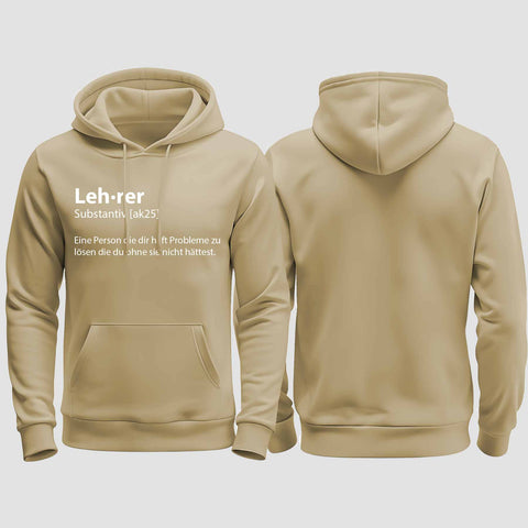 1049 "Lehrer" Abschluss regular College Hoodie einseitig bedruckt
