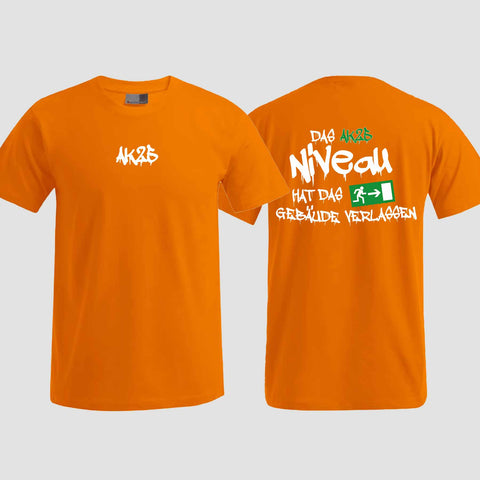 1035 "Niveau" Abschluss T-Shirt beidseitig bedruckt