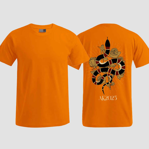 1042 "Streetwear Snake" Abschluss T-Shirt einseitig bedruckt