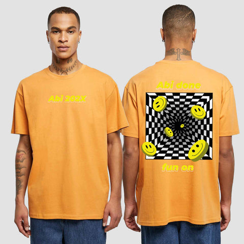 1054 "Abi done" Abi Oversize T-Shirt beidseitig bedruckt