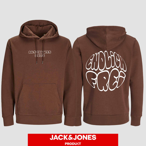 1036 "Endlich frei" Abschluss / Abi Hoodie by Jack&Jones beidseitig bedruckt