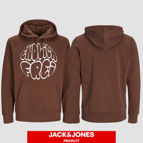 1034 "Endlich frei" Abschluss / ABI Hoodie by Jack&Jones einseitig bedruckt
