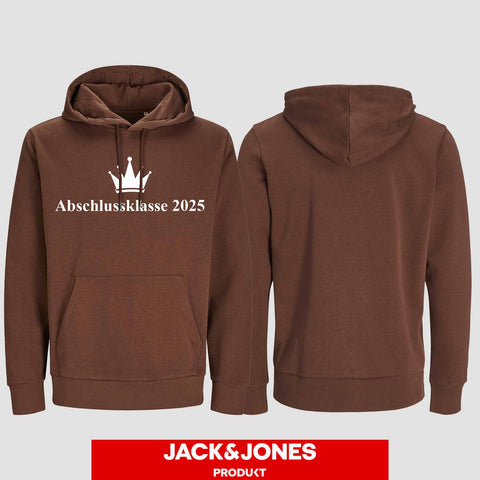 1047 "Abschluss Krone" Abschluss Hoodie by Jack&Jones einseitig bedruckt