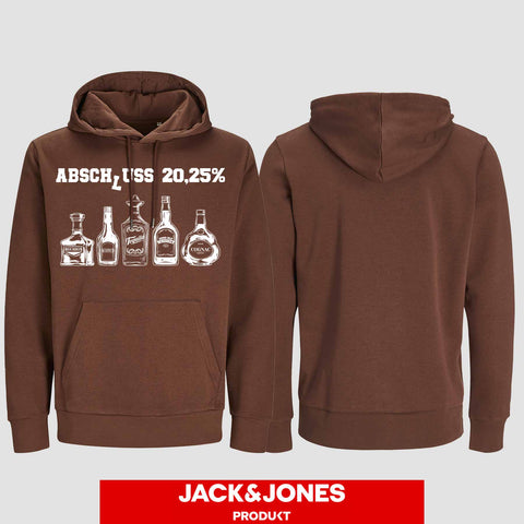 1039 "Abschluss 20,25%" Abschluss Hoodie by Jack&Jones einseitig bedruckt