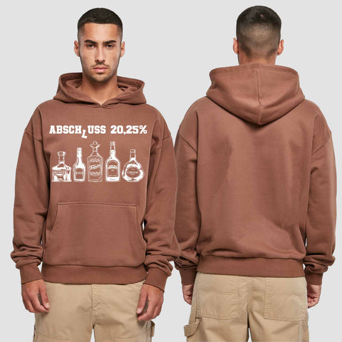 1039 "Abschluss 20,25%" Abschluss Premium Oversize Hoodie einseitig bedruckt