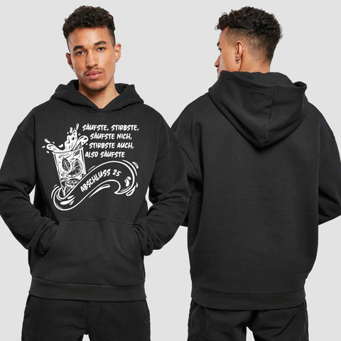 1048 "Säufste" Abschluss Premium Oversize Hoodie einseitig bedruckt