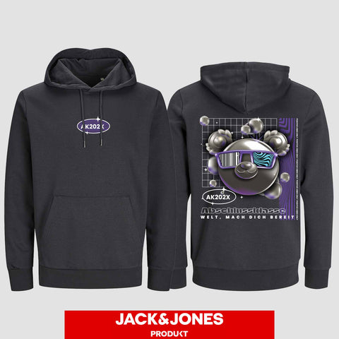 1055 "Welt, mach dich bereit" Abschluss Hoodie by Jack&Jones beidseitig bedruckt