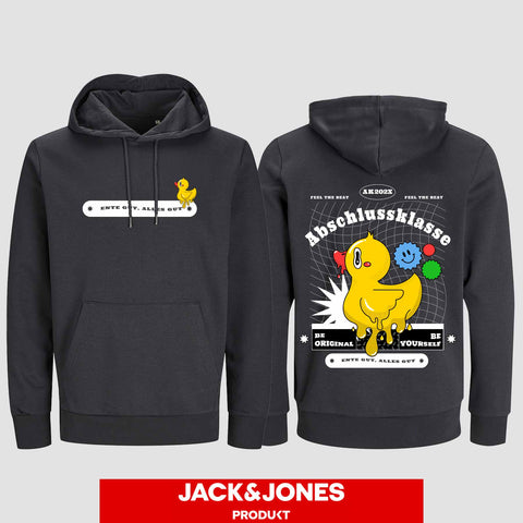 1053 "Ente gut, alles gut"  Abschluss Hoodie by Jack&Jones beidseitig bedruckt