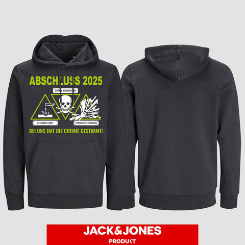 1032 "Chemie" Abschluss Hoodie by Jack&Jones einseitig bedruckt