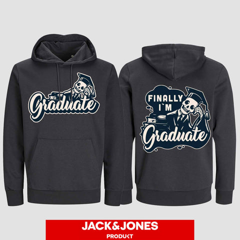 1059 "Graduate" ABI / Abschluss Hoodie by Jack&Jones beidseitig bedruckt