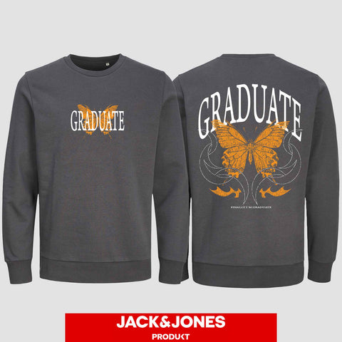 1052 "Graduate" Abschluss Sweatshirt by Jack&Jones beidseitig bedruckt