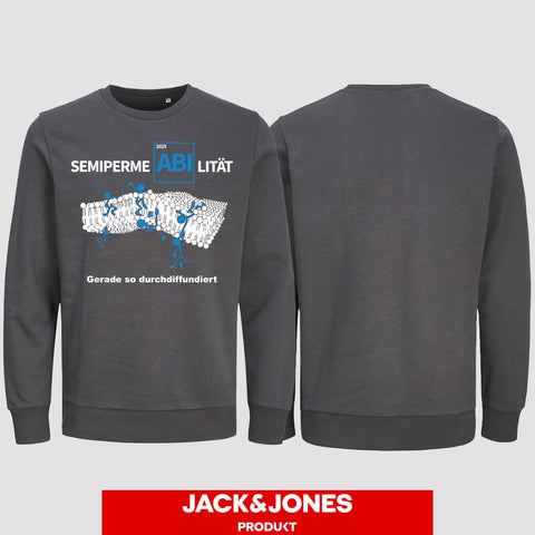 1033 "SemipermeABIlität" Abi Sweatshirt by Jack&Jones einseitig bedruckt