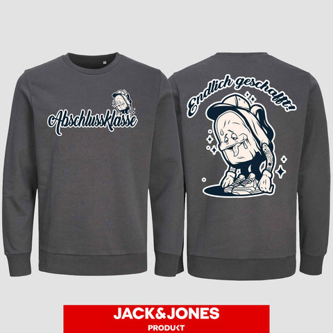 1058 "Endlich" Abschluss Sweatshirt by Jack&Jones beidseitig bedruckt