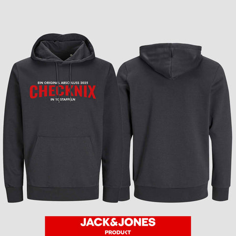 1029 "CHECKNIX" Abschluss Hoodie by Jack&Jones einseitig bedruckt