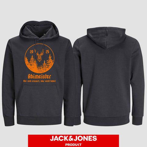 1004 "Abimeister" Abi Hoodie by Jack&Jones einseitig bedruckt