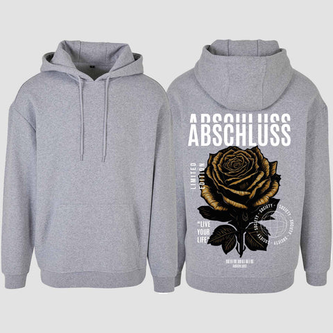 1041 "Abschluss Rose Streetwear" Abschluss Oversize Hoodie einseitig bedruckt