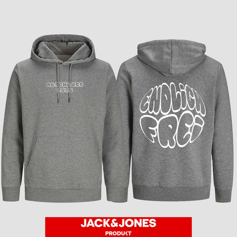 1036 "Endlich frei" Abschluss / Abi Hoodie by Jack&Jones beidseitig bedruckt